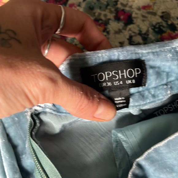 Topshop Baby blue velvet bloomers - Picture 3 of 4